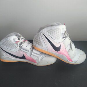 Nike Zoom Javelin Elite 3 Men's 12 White Hyper Pink Track Shoes AJ8119-101 VGUC